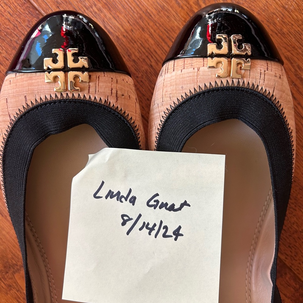 NEW Tory Burch Jolie Cork Ballet Flat Shoes Size 7